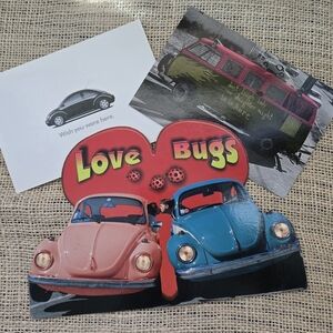 Set Of 3 Volkswaggen Postcards